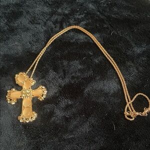 Elegant Gold Cross Pendant Necklace